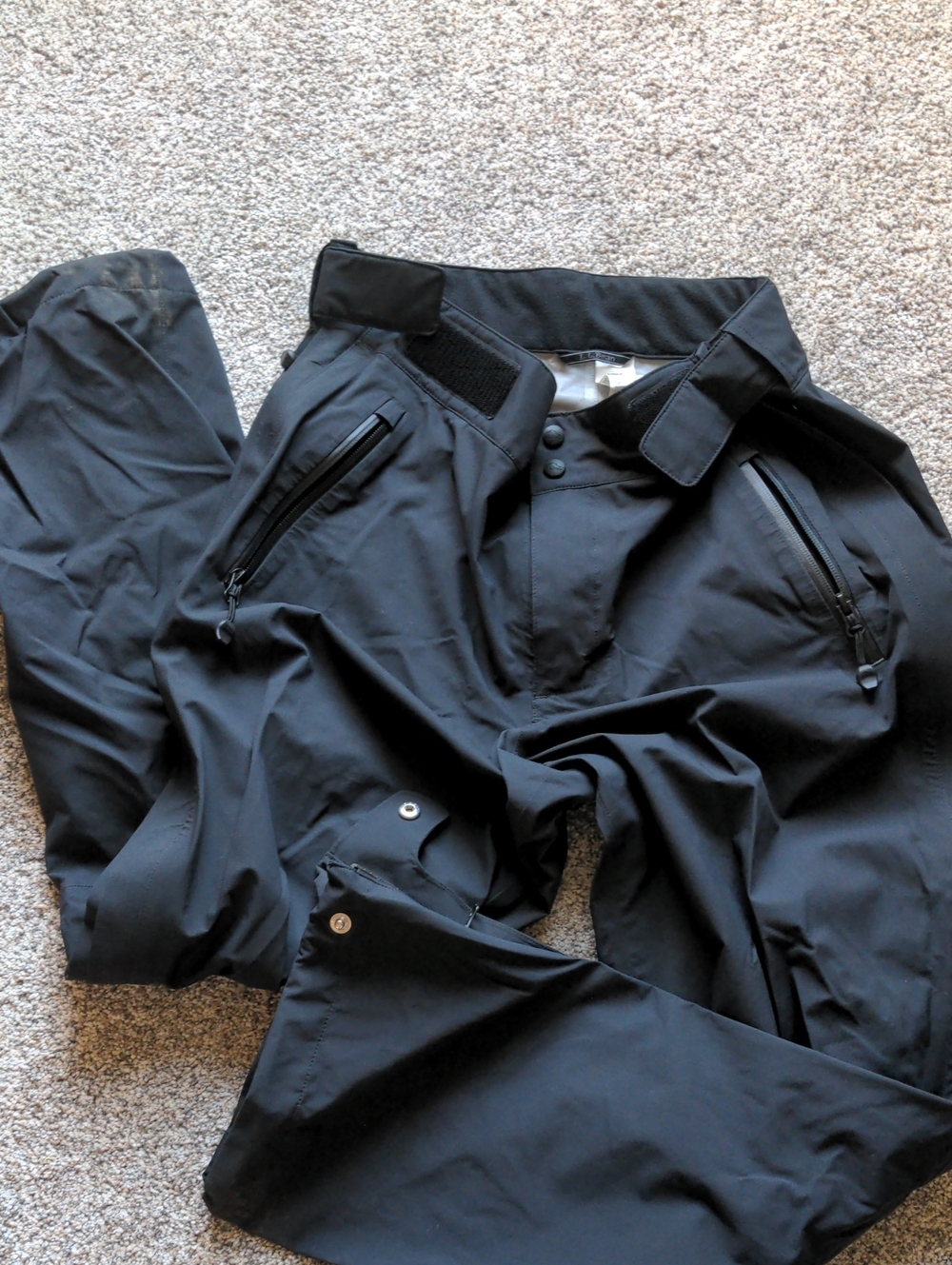 L.L.Bean Black Rain Pants Size Small Petite
